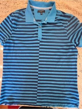 Banana Republic Blue Striped men’s size XL slim fit Polo Shirt